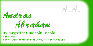 andras abraham business card